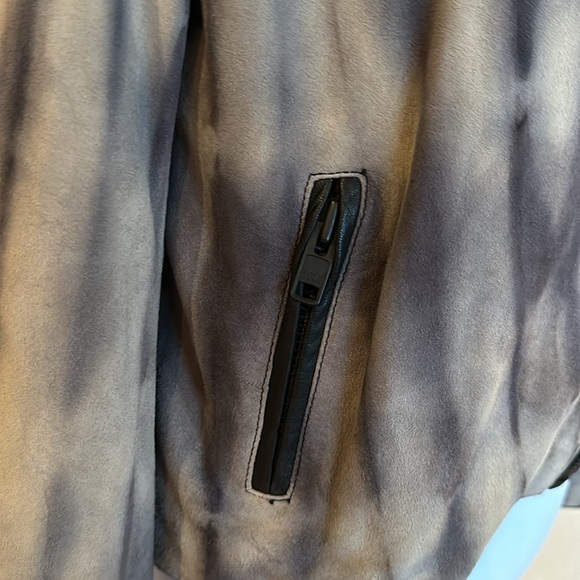 NWT Maison Scotch Tie-Dye leather jacket Euro size 2 - Picture 4 of 16